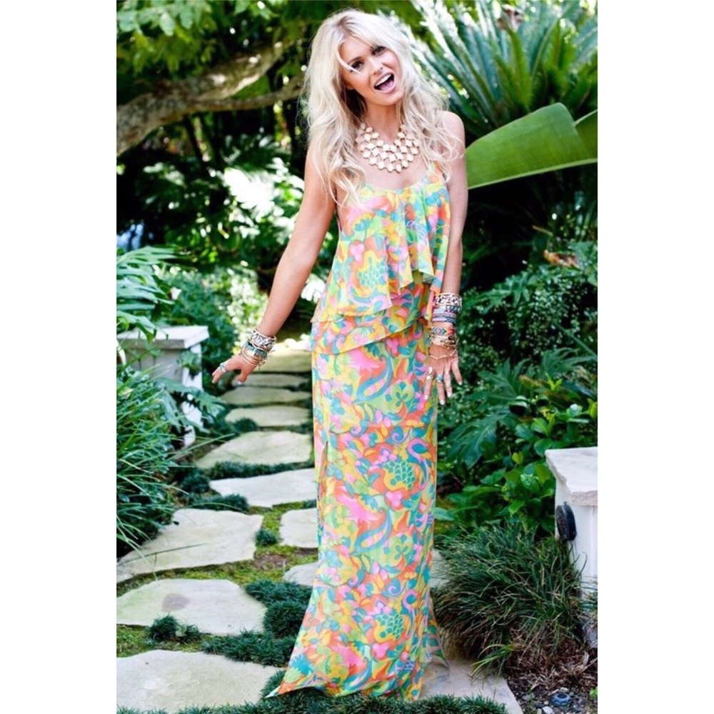 Show Me Your Mumu Sullens Maxi Skirt Twiggy Tulips